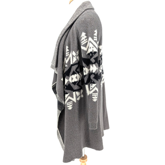 Show Me Your Mumu Yummy Sweater Gray Cozy Shawl Collar Boho Aztec Cardigan Small - Picture 5 of 11